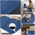 thumbnail image 4 of Runner Rug 15.7"x47.2", Navy Blue Non Slip Backing Floor Mats Area Rugs, Absorbent Muddy Dirt Trapping Carpet for Hallway Entryway Kitchen Bedside Living Room Vintage Country Monochrome Farmhouse, 4 of 9