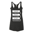 thumbnail image 2 of Wild Bobby Have Faith Pray Hard Stay Humble Inspirational/Christian Women Tri-Blend Racerback Tank Top, Vintage Black, Small, 2 of 6