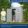 thumbnail image 4 of ELPOSUN Outdoor Storage Shed 5x3 FT, Resin Garden Shed for Bike, Garbage Can, Tool, Plastic Outside Sheds & Outdoor Storage Storage Box with Lockable Door for Backyard, Patio, Lawn, Grey & White, 4 of 8