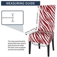 thumbnail image 5 of ZICANCN Red Zebra Animal Print Chair Protectors Seat Covers , Dining Chair Slipcovers 1 Piece for Dining Room Hotel Kitchen, 5 of 8
