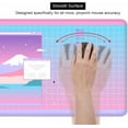 thumbnail image 3 of Kawaii Pink Retro Vaporwave Japanese Mount Fuji Moon Night Desk Mat, Cute Anime Grid Large Gaming Mouse Pad XL, Gift for Gamer Girls, Full Desk Mousepad Keyboard Mat - 35.4 x 15.7 Inch, 3 of 6