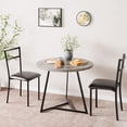 thumbnail image 1 of Dining Table Set for 2, Kitchen Table and Chairs for 2, Modern Round Kitchen Table Set, 3 Piece Dining Room Table Set, 1 of 7