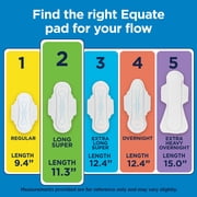 Equate Maxi Pads with Flexi-Wings, Long Super Absorbency, Size 2, 42 Count