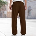 thumbnail image 7 of Audhol Joggers for Women, Women Fleece Baggy Sweatpants with Pockets Wide Straight Leg High Waist Joggers Pants Winter Clothes Womens Sweatpants Bronze 2XL, 7 of 7