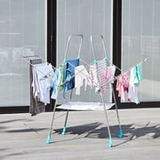 Minky Homecare Multi Metal Clothes Drying Rack, Silver and Blue