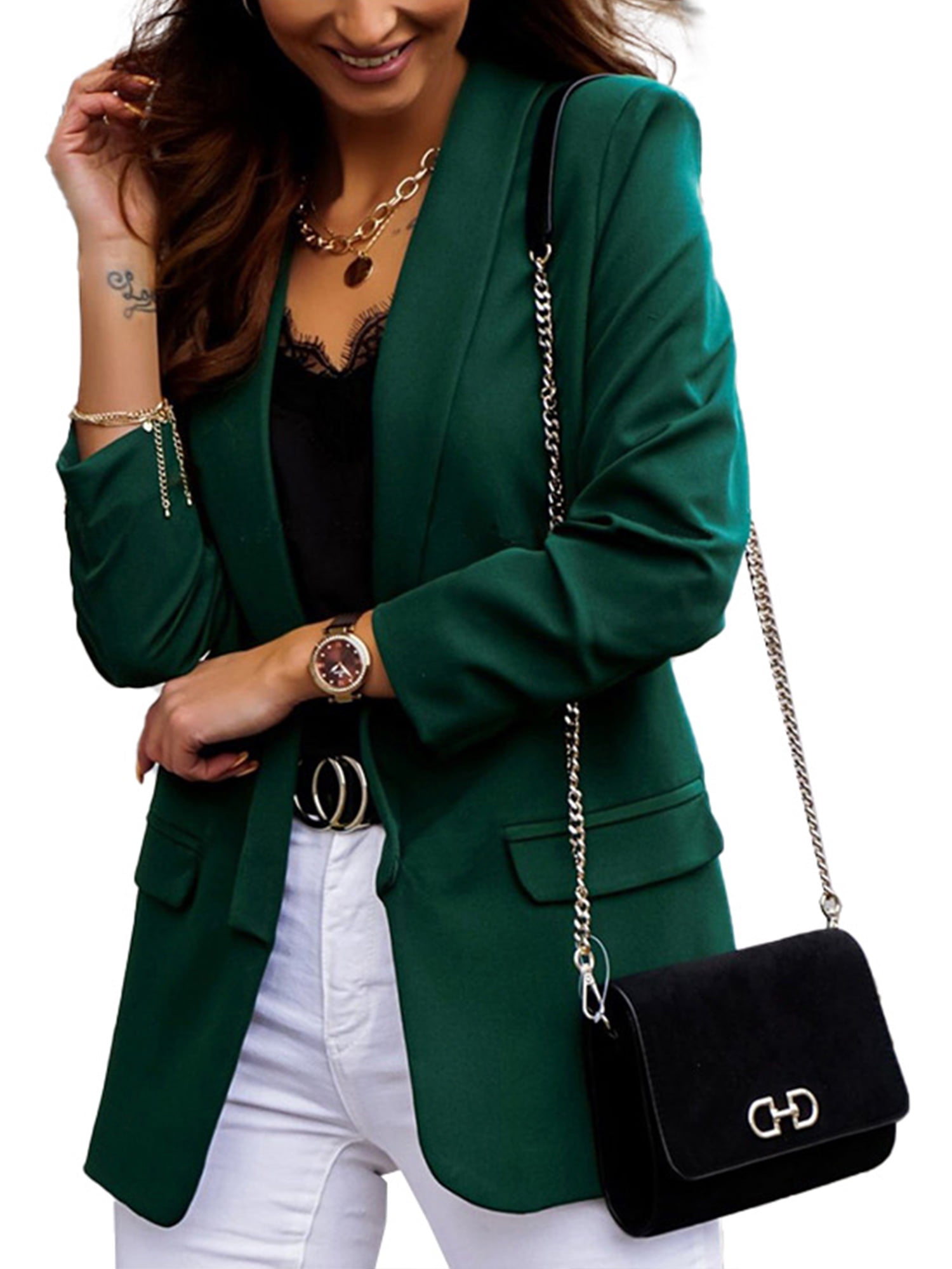Womens Slim Blazer Office Jacket Formal Suit Coat | Fruugo QA