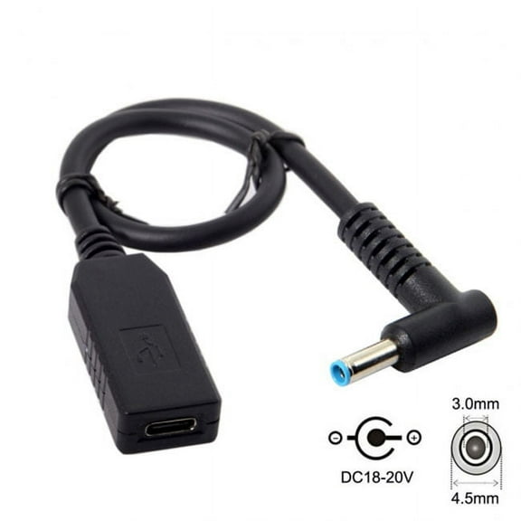 FVH USB 3.1 Type C USB-C to DC 20V 4.5 3.0mm Power Plug PD Emulator Trigger Charge Cable for Laptop