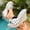 Beige, variant on Womens Wedge Sandals Slides Platform Slip on Bow Knot Open Toe Polka Dots Summer Mules Shoes Beige 5.5(36)