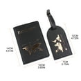 thumbnail image 2 of PU Leather Cover Holder Luggage Tag for Women Men Travel Fashion Lover Couple Weddings Gift, 2 of 8