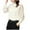 White, variant on Womens Elegant Ruffle Mock Neck Tops Sheer Mesh Long Sleeve Casual Loose Office Work Shirts Tops and Blouses(Black,L)