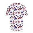 thumbnail image 4 of Jgppe T-Shirt Jour de l'Indépendance pour Femmes Confortable Manches Courtes Imprimé Extensible Col Rond T-Shirts d'Été Blouses, 4 of 6