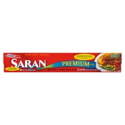 Saran Premium Heavy Duty Microwave Safe Plastic Film Wrap, 100 sq ft Roll