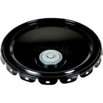Vestil Manufacturing 987439 UN Spout-Top Lug Cover Lid LID-STL-S-UN for 5 gal Open Head Steel Pail - Black