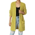 thumbnail image 1 of TheMogan Women's PLUS Loose Fit Popcorn Knit Long Sleeve Pocket Open Sweater Cardigan, 1 of 6