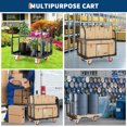 thumbnail image 7 of Platform Truck Cart with Cage, 1800Lbs Capacity Push Hand Truck Dolly Cart, Multipurpose 6 in1 Foldable Flatbed Cart with 4 Wheels for Grocery, Warehouse, Garage and Laundry, 7 of 7