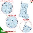 thumbnail image 5 of Christmas Stockings,Light Blue Christmas Snowman Pattern Stockings Christmas,14.8'' Xmas Stockings,Christmas Party Favors,Christmas Party Decorations,Christmas Stockings Personalized, 5 of 5