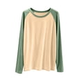thumbnail image 2 of Jesvior Unisex Long Sleeve Pajama Top Loose Solid Casual Home Wear Sleepwear Tee for Women Men, 2 of 6