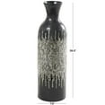 thumbnail image 3 of DecMode 27" Handmade Mosaic Shell Inlay Gray Mother of Pearl Shell Vase with Black Bamboo Base, 3 of 7