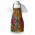 thumbnail image 3 of Modern Apron Circled Rainbow like Colorful Lines like Contemporary Oil Painting Style Artwork, Unisex Kitchen Bib Apron with Adjustable Neck for Cooking Baking Gardening, Multicolor, by Ambesonne, 3 of 3