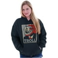 thumbnail image 4 of Troll Face Meme Big Smiley Internet Hoodie Sweatshirt Women Men Brisco Brands S, 4 of 6