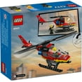 thumbnail image 6 of LEGO City Fire Rescue Helicopter Toy, Building Set with Firefighter Minifigure Pilot Toy, Fun Gift or Pretend Play Toy for Boys, Girls and Kids Ages 5 and Up, 60411, 6 of 8