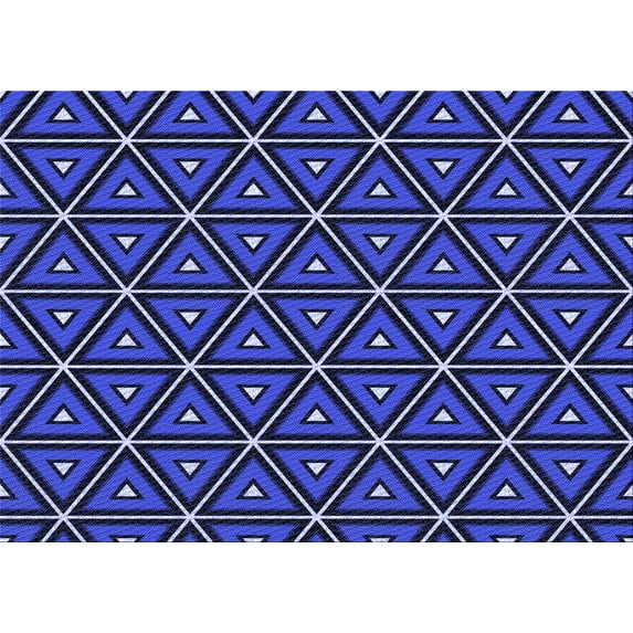 Ahgly Company Indoor Rectangle Patterned Midnight Blue Area Rugs, 7' x 9'