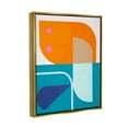 thumbnail image 4 of Stupell Industries Orange & Blue Contemporary Abstract Painting Gold Floater Framed Canvas Art Print Wall Art, 25 x 31, 4 of 10