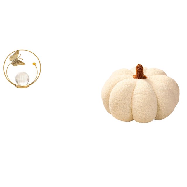 Escultura de calabaza de cristal, figura de metal, adorno decorativo, soporte de cojín para dormitorio, sala de estar, oficina, sofá, pasillo, decorac