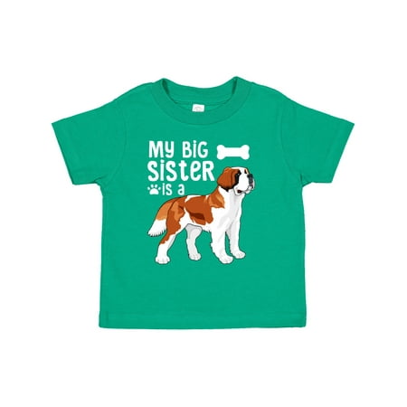 

Inktastic My Big Sister is a Saint Bernard (white) Gift Toddler Boy or Toddler Girl T-Shirt