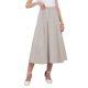 thumbnail image 1 of Falda A-Line para mujer INSPIRE CHIC, falda maxi elástica de cintura alta con bolsillos, M, gris claro, 1 of 5