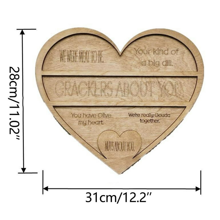 Vikakiooze Mother's Day Wooden Crafts, Mother and Child's Heart Puzzle,Mother's Day Wooden Crafts Mother's and Child's Heart Puzzle, Size: 36