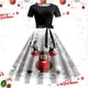 thumbnail image 1 of Vestidos de Mujer Vestido de Fiesta de Noche de Manga Corta Con Estampado Navideño de Los Años 50, 1 of 3