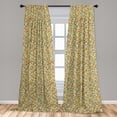 thumbnail image 5 of Ambesonne Abstract Curtains, Flower of Life Vintage, Pair of 28"x63", Multicolor, 5 of 5