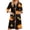 Black, variant on Women's Robes Knee Length Collar 3/4 Sleeve Bathrobe Lightweight Zipper Housecoats Duster Nightgown with Pockets