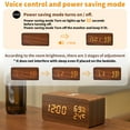 thumbnail image 6 of ELECTIME Wooden Digital Alarm Clock with Wireless Charging, Temperature, Humidity, 3 Alarms Display, 6 of 11