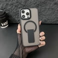 thumbnail image 2 of ShellTech Compatible with iPhone 16 Pro Max Magnetic Case Stand for Women Man Holder Kickstand Shockproof Protective Slim Compatible with MagSafe Matte Cover,Black, 2 of 12