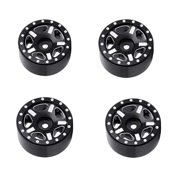 Buje Sobre Orugas Llantas Metal Con Cuentas Neumático para Coche Teledirigido 1/24 Axial SCX24 90081 Gladiator 4 Uds.