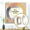 thumbnail image 3 of Designart "Happy Coincidence In Vintage Rosy Pastel I" Abstract Spirals Square Mirror Wall Decor Transitional - Large Beige Square Bathroom Mirror - Square Printed Wall Mirror Art, 3 of 5