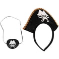 thumbnail image 1 of Adornos de sombrero pirata de esqueleto con forma de oenganche para Halloween para fiestas temáticas de piratas para niños, 1 of 9