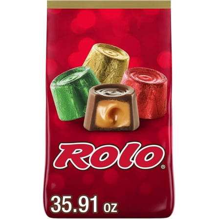 Rolo Rich Chocolate Caramels Christmas Candy, Bag 35.91 oz