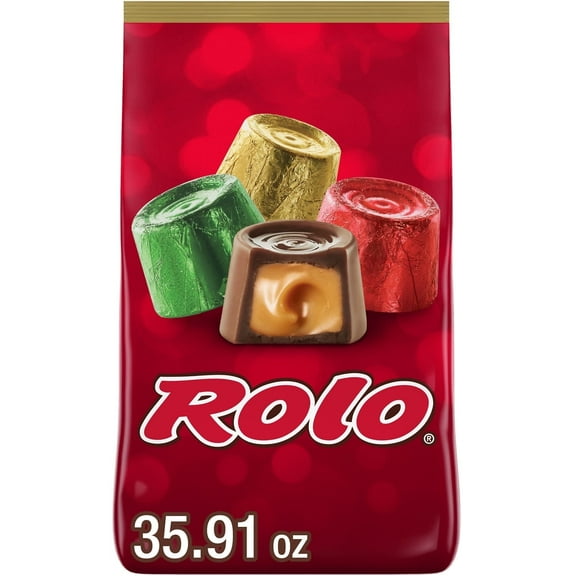 Rolo Rich Chocolate Caramels Christmas Candy, Bag 35.91 oz