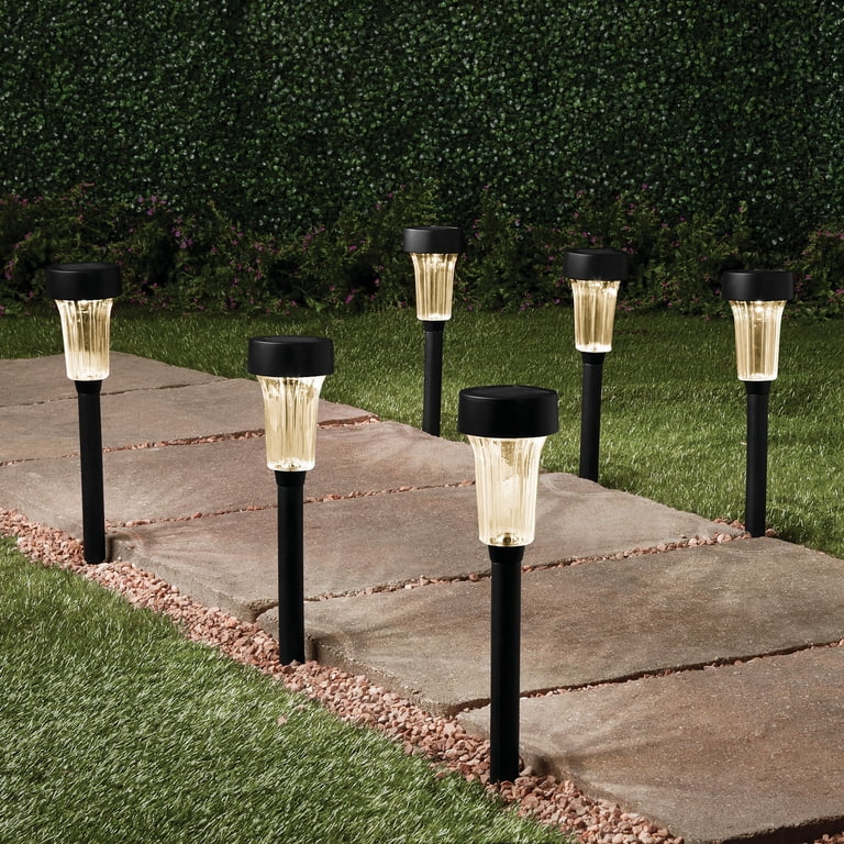 Mainstays Classic Flare Solar Pathway Light, 6ct, Warm White