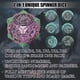 thumbnail image 2 of Ruleta de dados DND Froggod 7 en 1 de metal con relieve 3D, 2 of 7