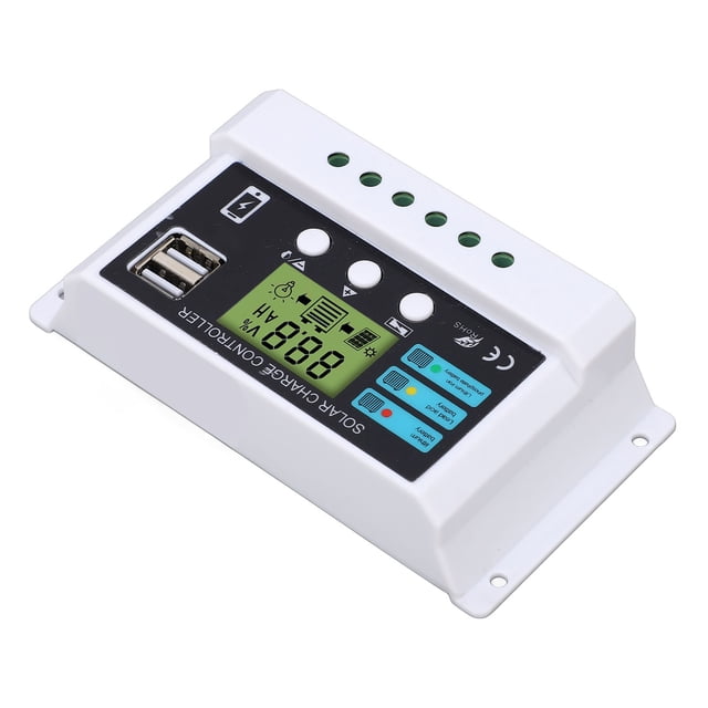 Controlador de carga solar, Controlador solar Chip industrial V Controlador solar Controlador de carga solar LCD Elegante y moderno