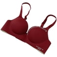 thumbnail image 4 of Sujetador sin costuras para mujer, ropa interior inalámbrica, letras, copa fina, sujetador Hacer subir para niñas, rojo vino, 36 / 80AB Noticed AP001148-19B, 4 of 7