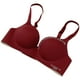 thumbnail image 5 of Sujetador sin costuras para mujer, ropa interior inalámbrica con letras, copa fina, sujetador Hacer subir para niñas, rojo vino, 34 / 75AB Advancent AP001148-18B, 5 of 7