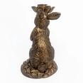 thumbnail image 6 of Rirozkan Rabbit Candle Holder, Resin Candlestick with Flowers, Vintage Standing Bunny Decor, Gold Finish Tabletop Ornament, Spring Home Accent for Living Room Shelf Easter Mantel Decoration, 6 of 6