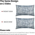thumbnail image 5 of Blue Gray Grey Boho Lumbar Pillow Covers 12x20 Set of 2 Carpet Design Ethnic Bohemian Floral Pattern Decorative Throw Pillow Cases Outdoor Farmhouse Decoration for Sofa Couch Bed, 5 of 6