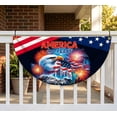 thumbnail image 3 of 250th Anniversary USA Half Circle Fan Flag 18"x35.5", 4th of July Independence Day Patriotic Decoration, Red White Blue 1776–2026 America 250th Anniversary Hanging Decor for Porch, Fence & Railing, 3 of 5