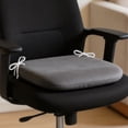 thumbnail image 6 of Velvet Seat Cushion High-Density Foam Chair Pad with Non-Slip Straps Washable Zippered Design Ideal for Office Desk, Dining and Makeup Vanity Chair(45 * 45cm), 6 of 7